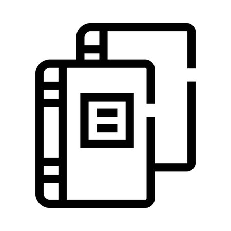 Books and document icon symbolizing knowledge and learningのイラスト素材