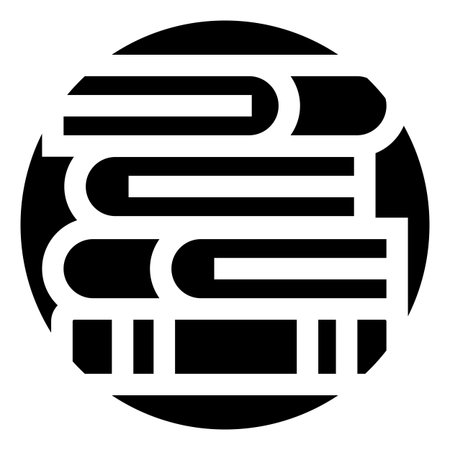 Stacked books icon representing education and knowledgeのイラスト素材