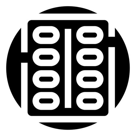 Blister pack icon symbolizing medicine and healthcareのイラスト素材