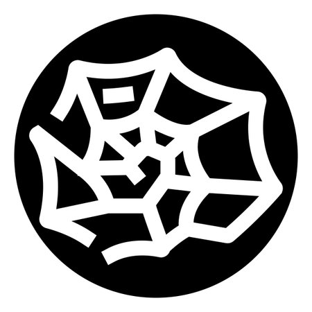 Spiderweb icon representing halloween and spooky themesのイラスト素材