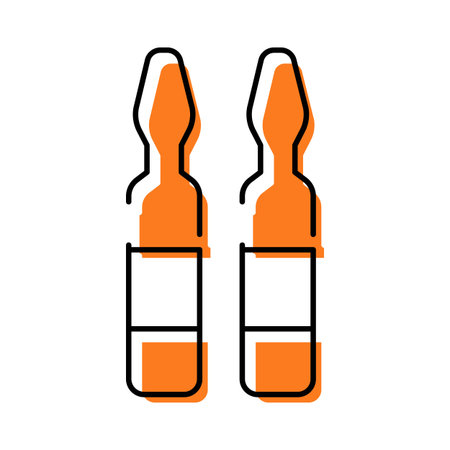 Medicine ampoules icon for pharmaceutical and healthcare industryのイラスト素材