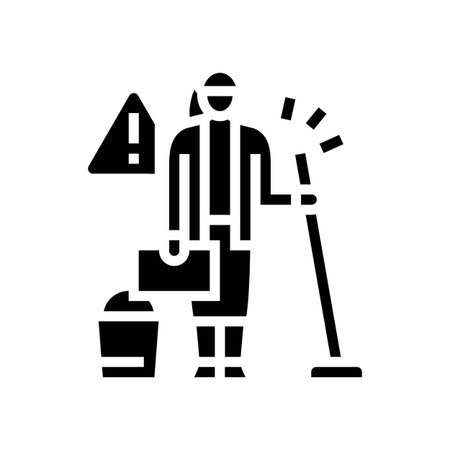 domestic labor glyph icon vector illustrationのイラスト素材
