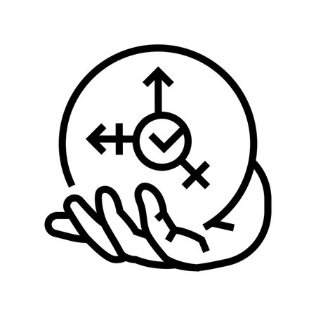 empowered choice line icon vector illustrationのイラスト素材