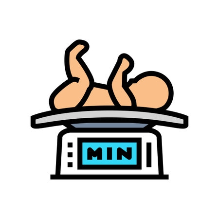low birth weight color icon vector illustrationのイラスト素材