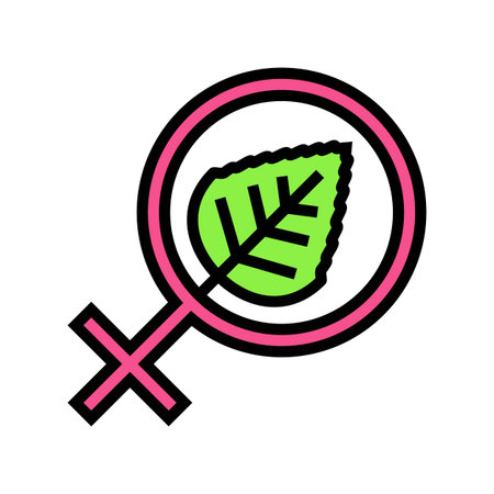 ecofeminism color icon vector illustrationのイラスト素材