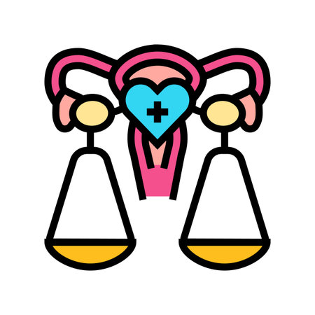 reproductive justice color icon vector illustrationのイラスト素材