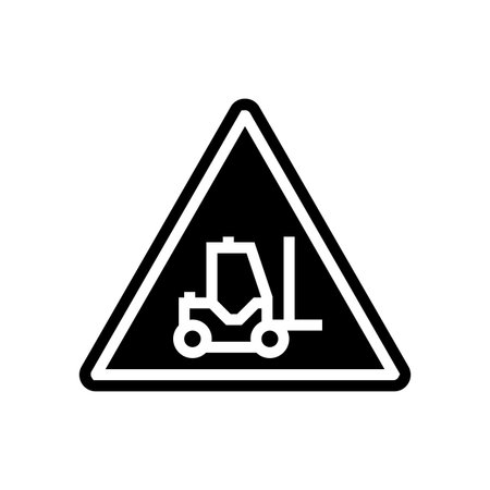 forklift accident icon glyph icon vector illustrationのイラスト素材