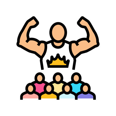 patriarchy color icon vector illustrationのイラスト素材