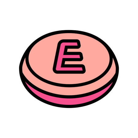estrogen supplement capsule color icon vector illustrationのイラスト素材