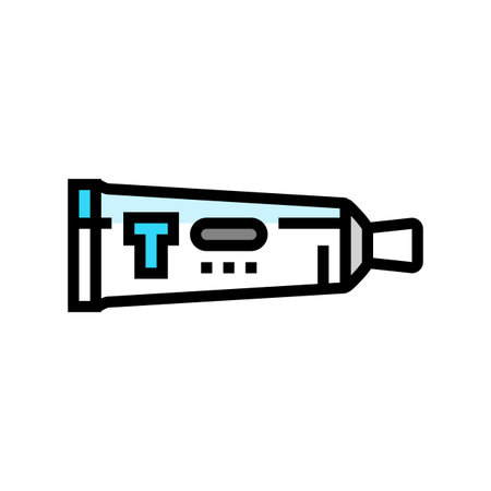testosterone gel tube color icon vector illustrationのイラスト素材