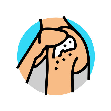 hormone cream application color icon vector illustrationのイラスト素材