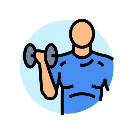 gym workout color icon vector illustrationのイラスト素材
