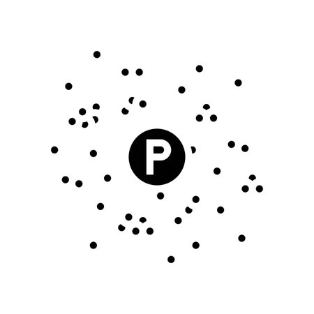 plastic microbeads glyph icon vector illustrationのイラスト素材