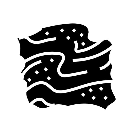 pollen grains floating air glyph icon vector illustrationのイラスト素材