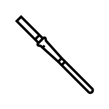 cigarette a holder line icon vector illustrationのイラスト素材