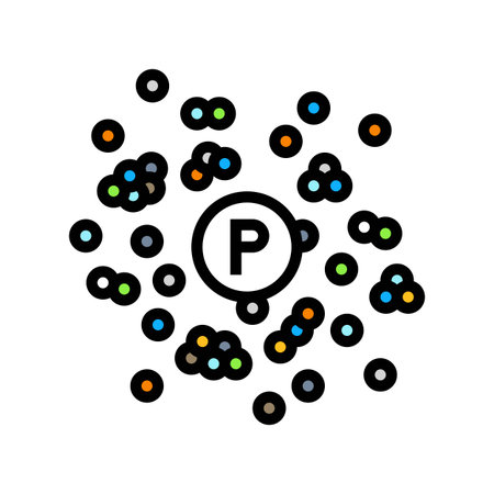 plastic microbeads color icon vector illustrationのイラスト素材
