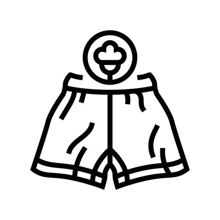 wear breathable fabrics like cotton line icon vector illustrationのイラスト素材