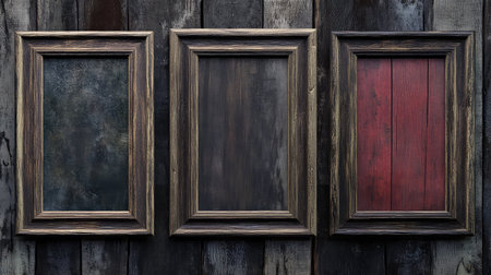 weathered old wood framesの素材