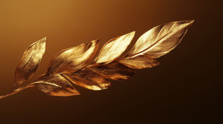 ancient gold laurel leafの素材