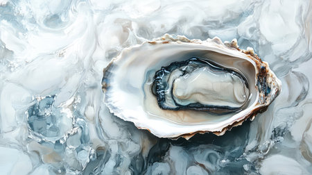 marine oyster water colorの素材