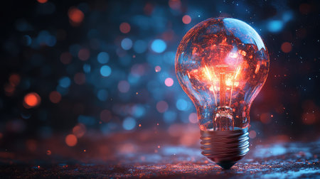 disruption glitch-transitioning innovation lightbulbの素材