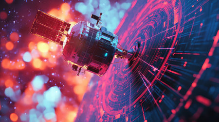 surveillance scanning radar tech satelliteの素材