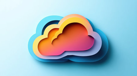 security scanning radar cloud storage iconの素材