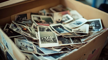 archival boxes of photosの素材