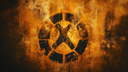 warning absorbing biohazard symbolの素材