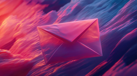 dremlike surreal style of a vibrating envelopeの写真素材