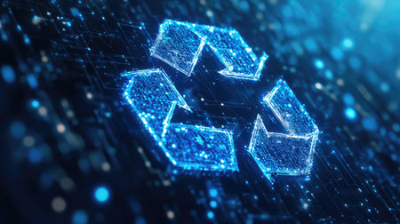 icon schematic style zooming recycling symbolの素材