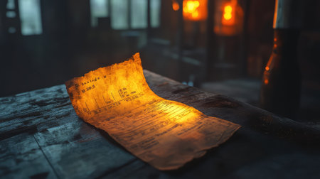 glow glowing style of a fading receiptの素材