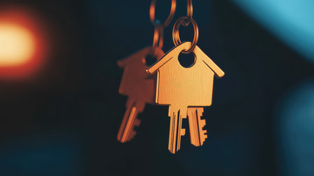 visual high contrast stylized animation of house keysの素材