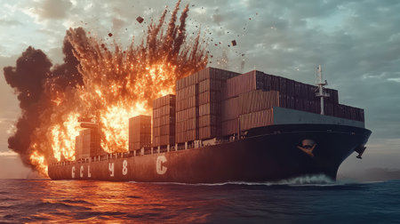 visual cinematic style trade agreement explosionの素材