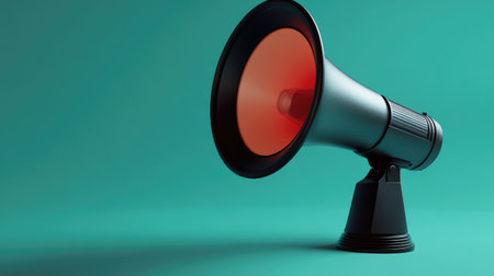 visualization 3d rendered scanning megaphone styleの写真素材