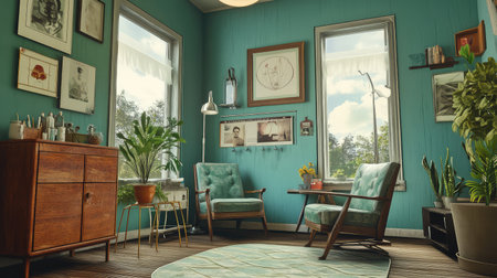 home ai analysis of a vintage themed home staging areaの写真素材