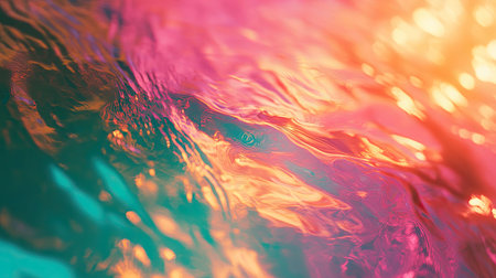 Abstract liquid texture creating vibrant color patternsの写真素材