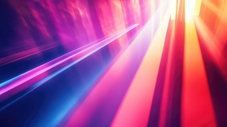 Dynamic light lines creating a futuristic energy backgroundの写真素材