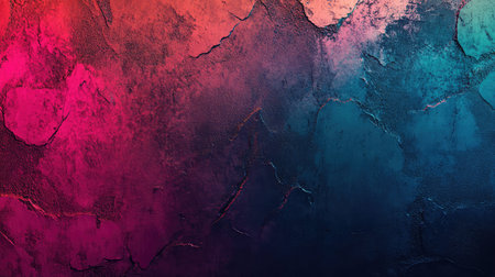 Textured grunge surface showing vibrant color gradient designの写真素材