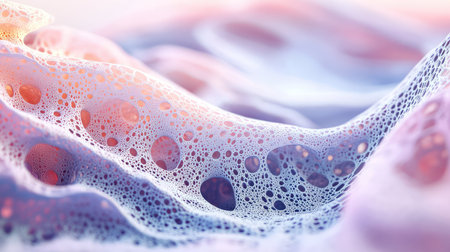 Abstract organic cellular structure creating a delicate porous surfaceの写真素材