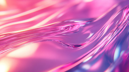 Abstract flowing liquid vibrant pink purple backgroundの写真素材