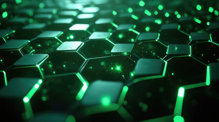 Digital data network connection blockchain technology concept backgroundの写真素材