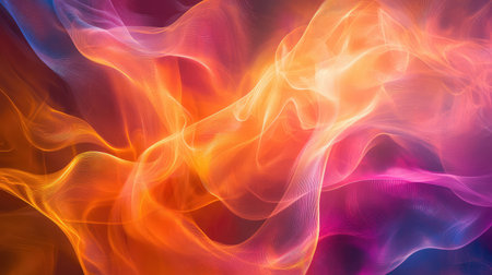 Abstract flowing colorful light wave technology backgroundの写真素材