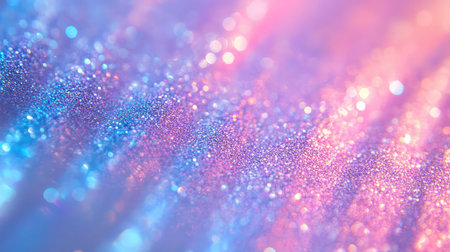Shimmering glitter particles creating pastel gradient background