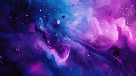 Abstract cosmic fluid background creating vibrant nebula texture