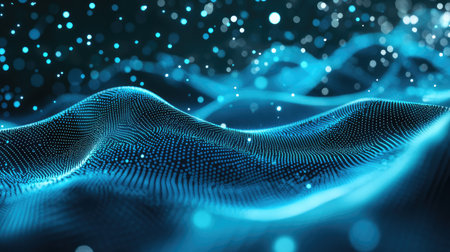 Digital wave data flow abstract technology background