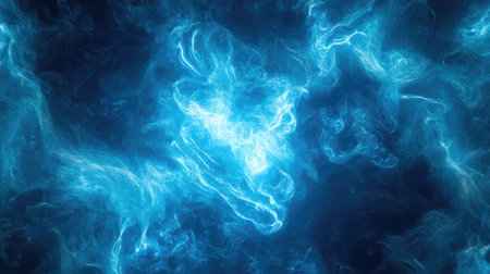 Vibrant blue light energy illuminating abstract background
