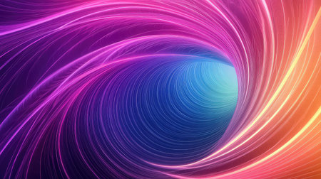 Abstract data light tunnel presenting glowing speed communication