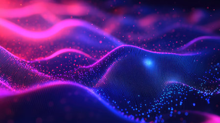 Digital wave pattern forming abstract technology background