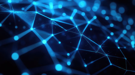 Digital network connecting global data points technology concept
